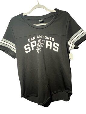 San Antonio Spurs Womens Black Short Sleeve Graphic Tee Shirt - Size L